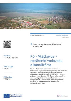 Plagát Rozšírenie vodovodu a kanalizácie pre IBV 14 b.j. 